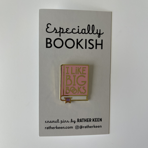 "I like big books" enamel pin